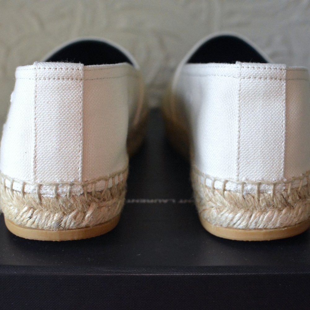 SAINT LAURENT Logo Embroidered Espadrille - Picture 5 of 8